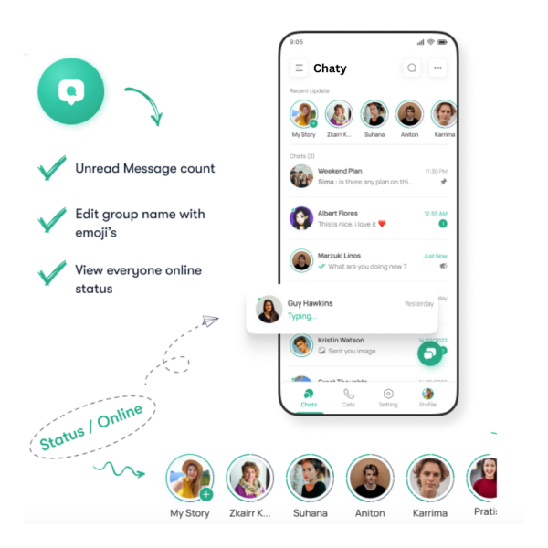 Chaty - Chat & Call App | User App | Web App | Admin App